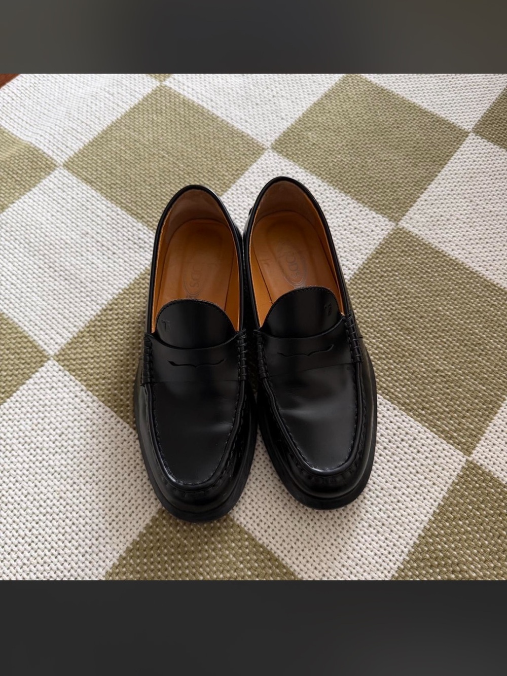 Tods Women’s Gomma 66k mocassino travers Black Leather Loafers